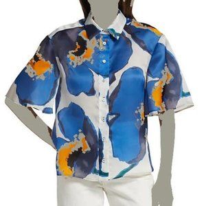 Carolina Herrera Collared Silk Button-Up Blouse